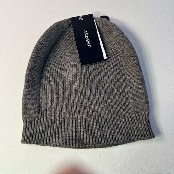 3 Pack NEW Alfani Men's Knit Beanie Set - Gray, Tan, and Blue - Picture 2 of 5